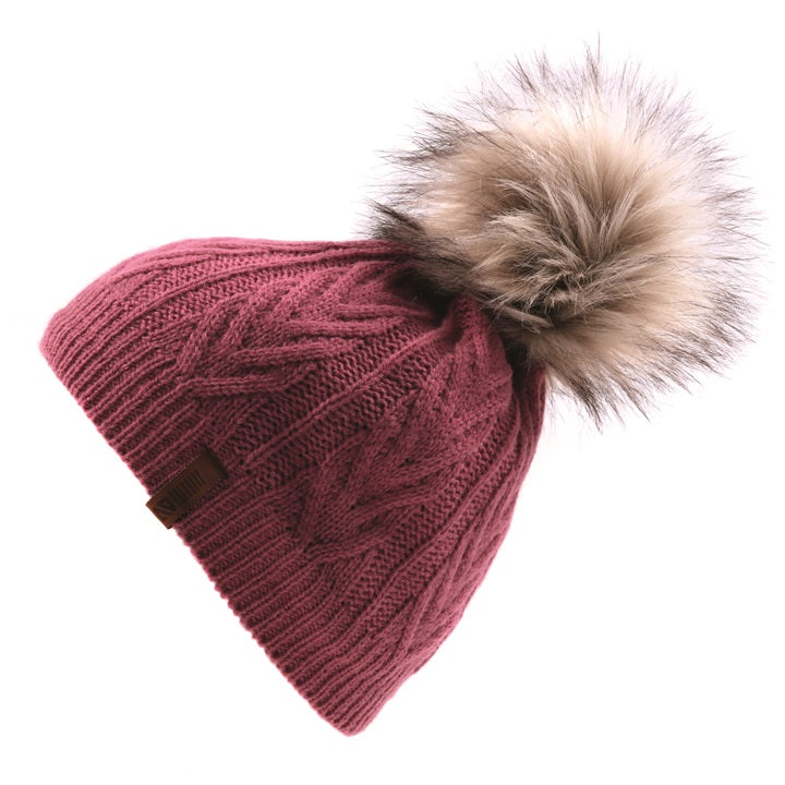 Knit Hat - Rosewood