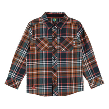 Forest Plaid Kids Shirt