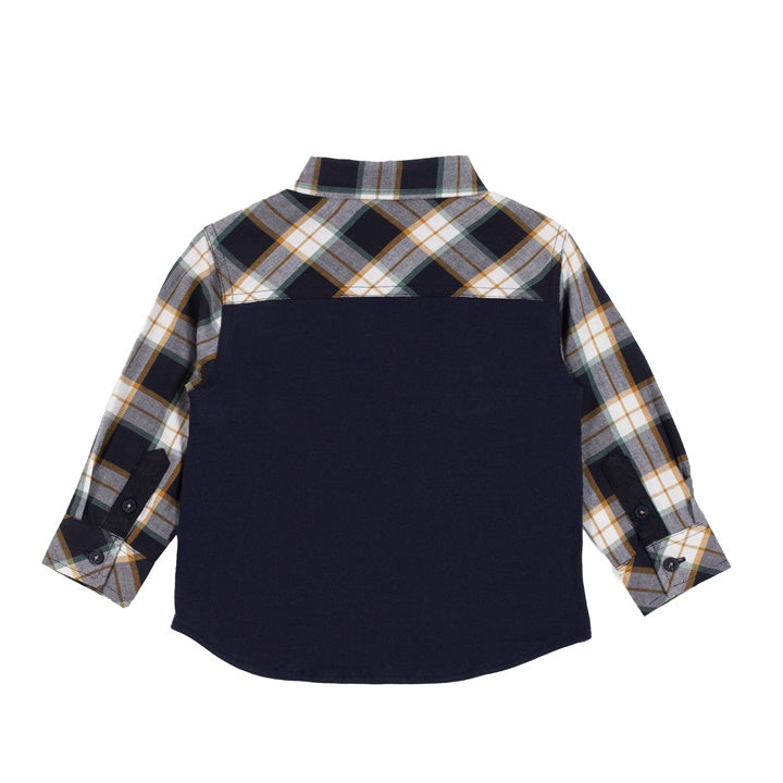 Ivory Plaid Baby Shirt