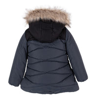 LONG QUILTED JACKET - CHARCOAL