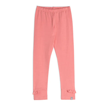 Leggings With Frill Pink Coral