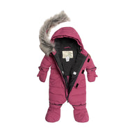 One Piece Baby Snowsuit Red Violet