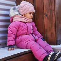 One Piece Baby Snowsuit Red Violet