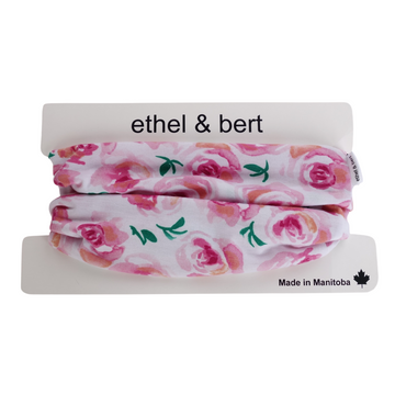Infinity Scarf - White Water Color Floral