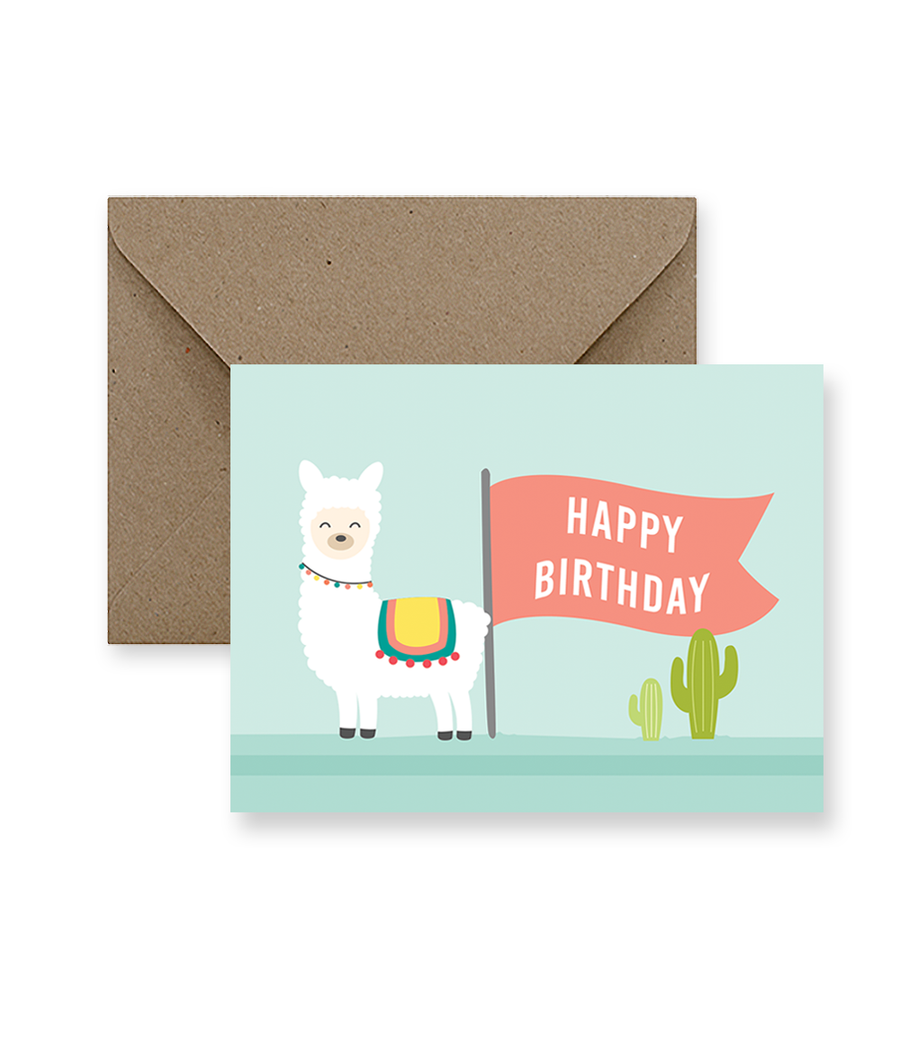 Llama Birthday Card
