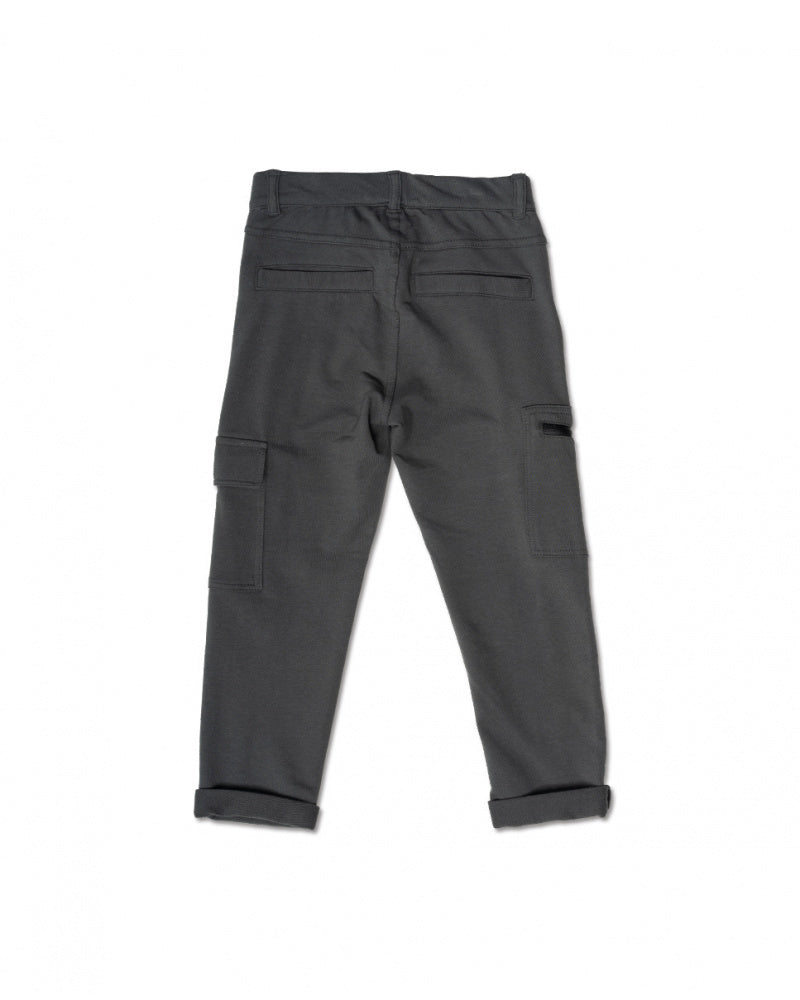Long khaki cargo trousers