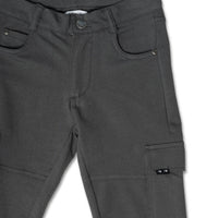 Long khaki cargo trousers