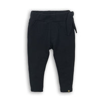 Girls sweatpants black with bow tie