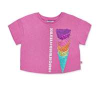 Pink knit t-shirt Paradiso beach