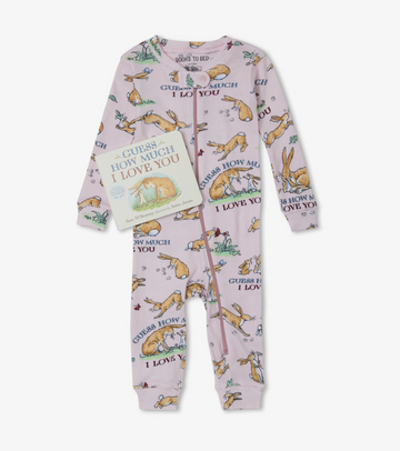 Pink Guess How Much I Love You Book and Infant Coverall