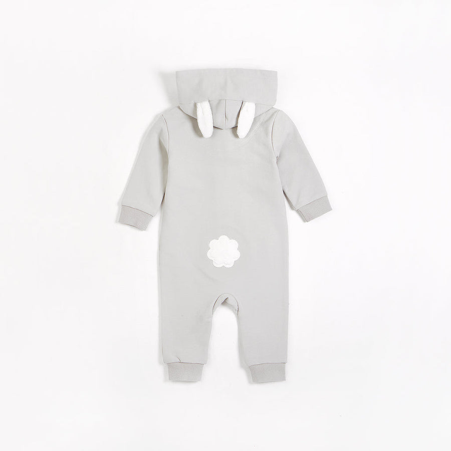 Baby Bunny Hooded Pale Blue Playsuit