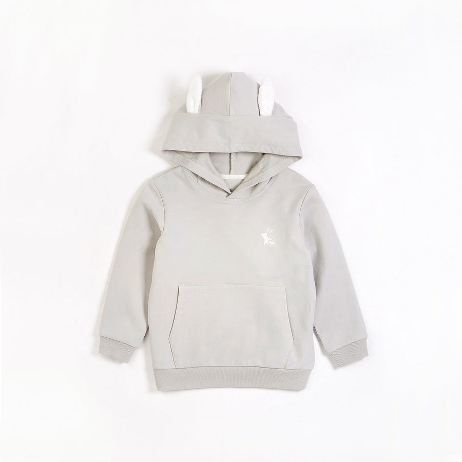 Pale Blue Hooded Bunny Ears Sweatshirt