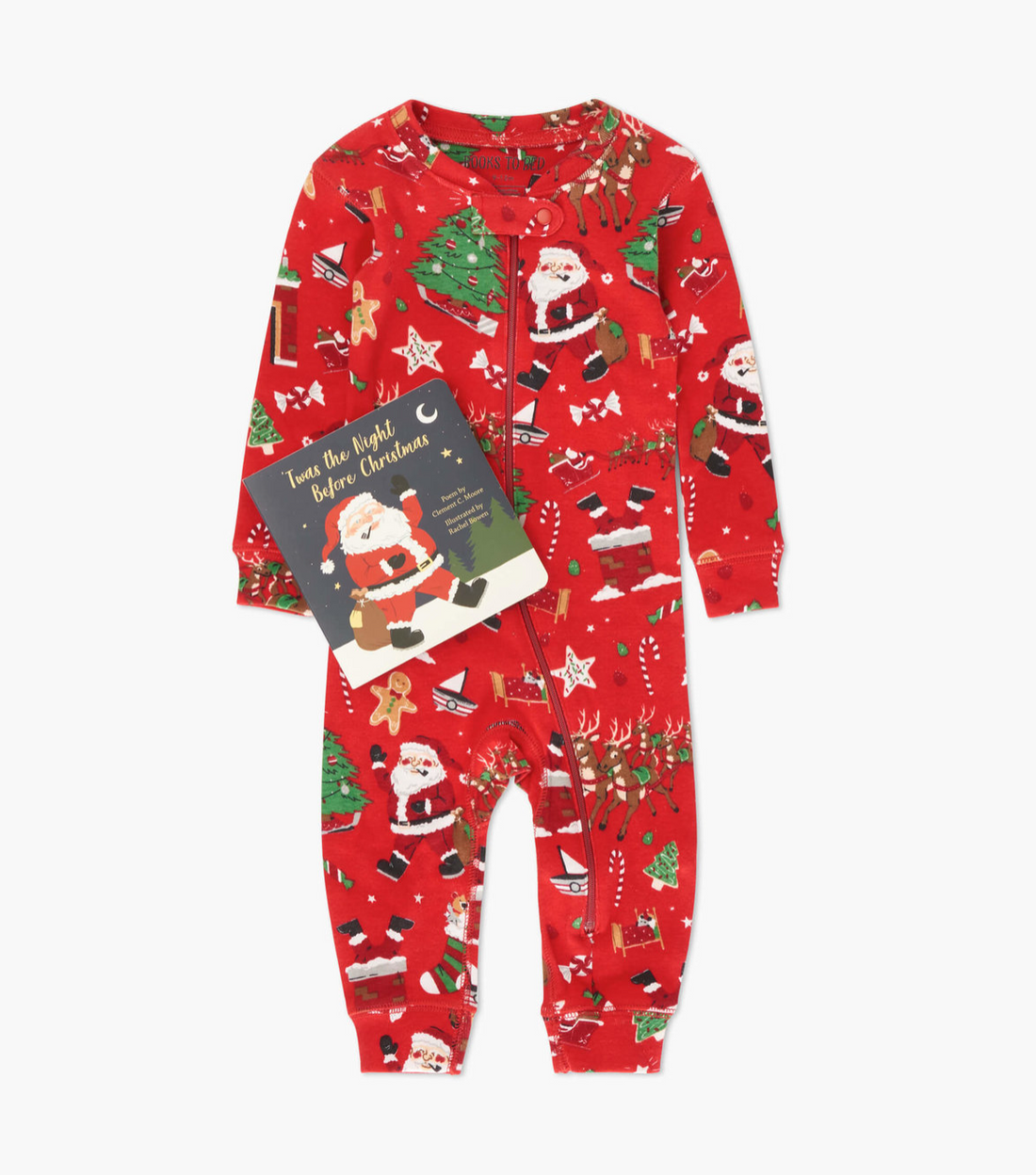 Twas The Night Before Christmas Book and Infant Coverall