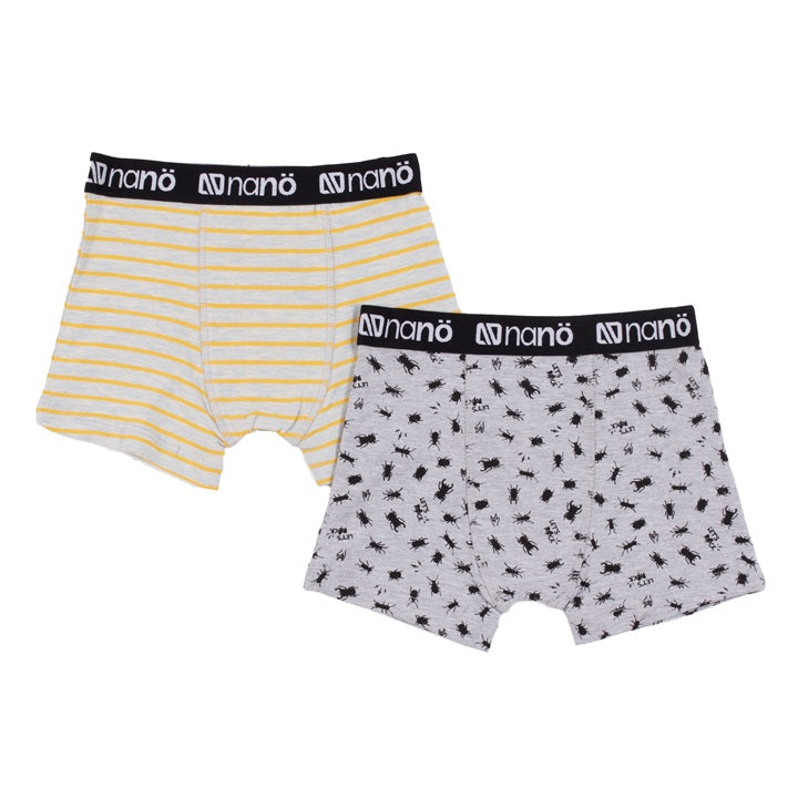 BOXERS, PACK OF 2 - GREY