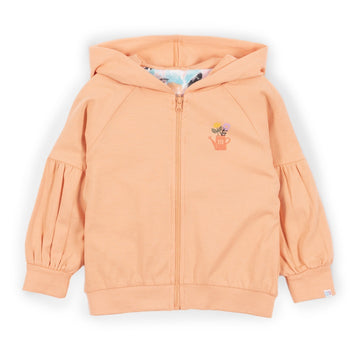 REVERSIBLE ZIP HOODIE - CORAL