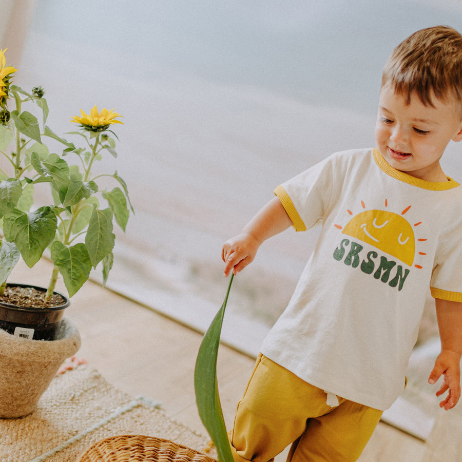 MUSTARD PANT RELAXED FIT IN FRENCH TERRY, BABY