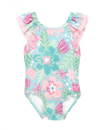In Bloom Ruffle V-Back One Piece