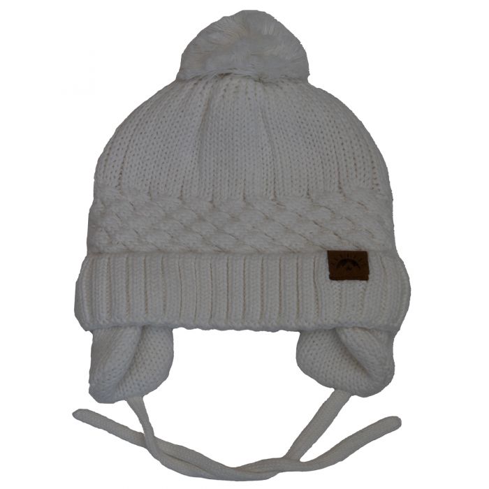 Unisex Cotton Knit Winter Hat - Snow White