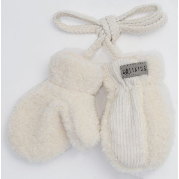 Contrasting Teddy and Corduroy Mittens (Multiple Colors)