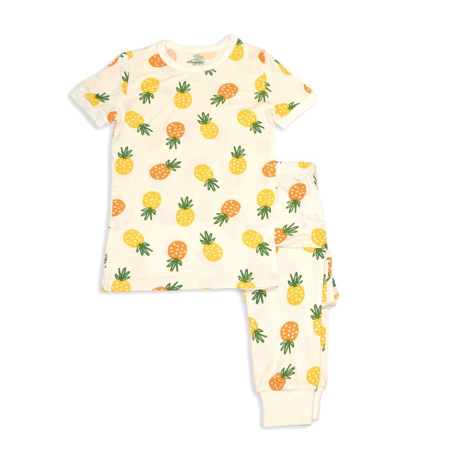 Bamboo Short Sleeve Pajama Set (Pineapple Love Print)