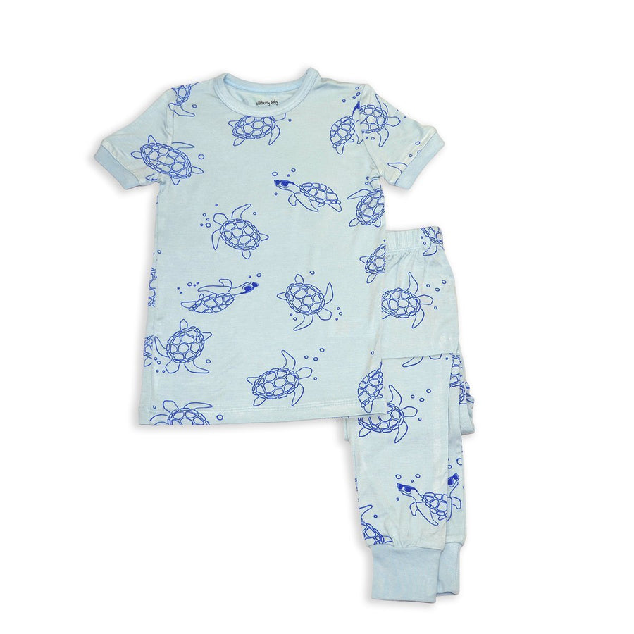 Bamboo Short Sleeve Pajama Set (Sea Turtle Print)