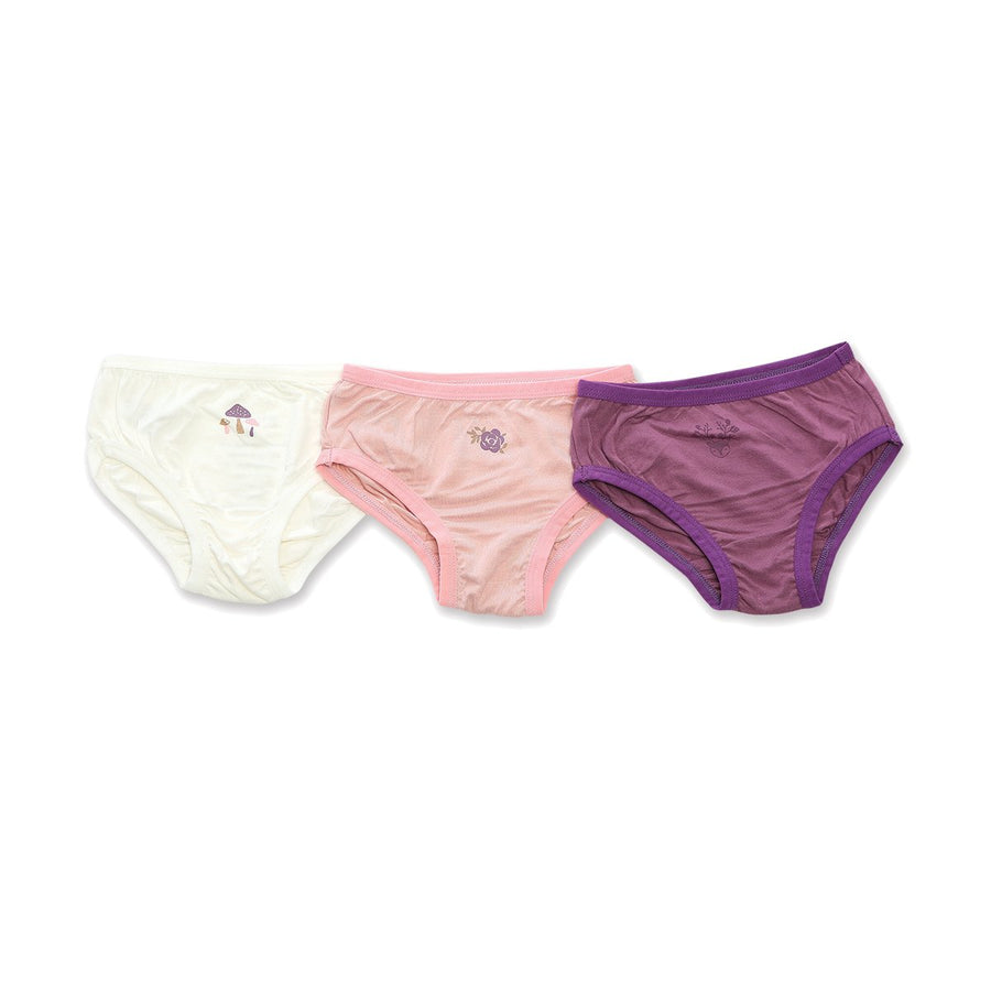 Bamboo Bikini Underwear 3 pack (Plum Jam/Feather/Powder Pink)