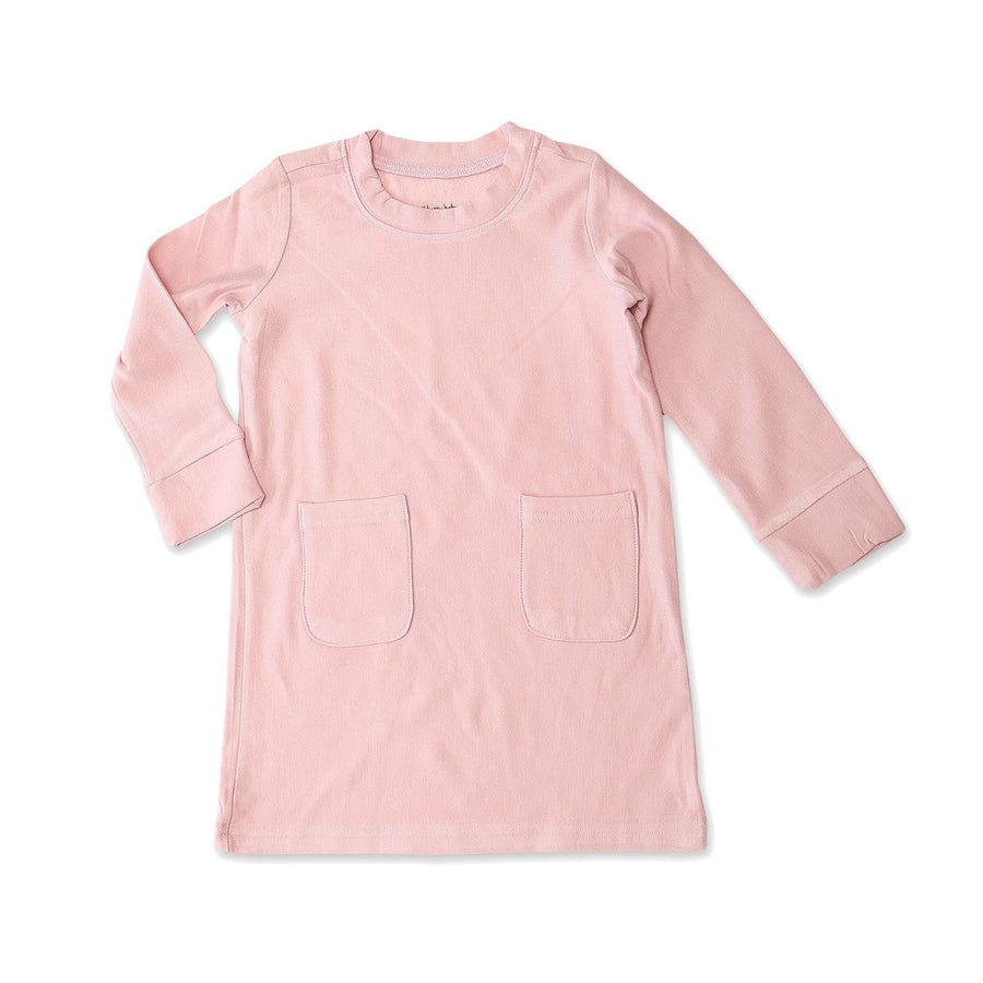 Bamboo Fleece Shift Dress (Powder Pink)