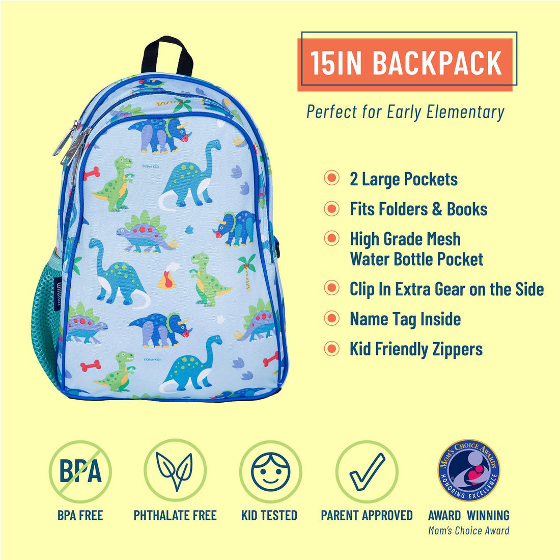 Dinosaur Land 15 Inch Backpack